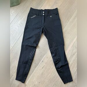 Romfh Black Riding Breeches Sarafina Euro Grip Silicone Knee Patch size 26R